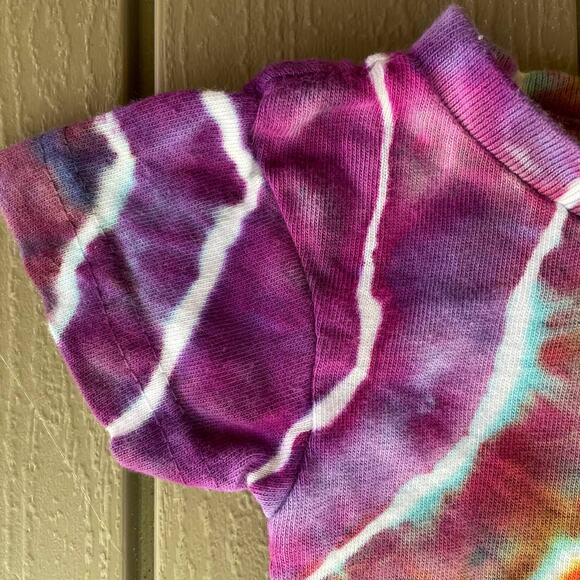 Baby Onesie Ice Dyed - Tie Dye Boy Girl - Rainbow Blue Red Newborn 0-3 months - Picture 7 of 10